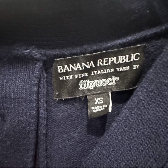 Banana Republic “flipucci” navy blue button back detail pullover sweater ❤️ - Picture 5 of 6